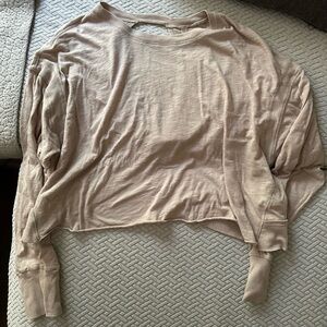 FP Movement by Free People Cream Long Sleeve Top